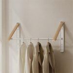 Folding Wall Mounted Clothes Hanger Rack