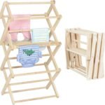 Portable Four Legged Folding Drying Rack Balcony Bedroom