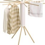 Wooden Tripod Folding Drying Rack Balcony