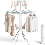 Three Tier Folding Drying Rack With Four Legs And Swivel Casters