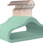 Childrens Flocked Hanger Durable Non Slip