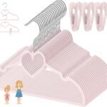 Baby Flocked Hanger With Clips Stackable