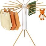 Space Saving Wooden Tripod Folding Drying Rack