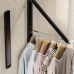 Foldable Clothes Drying Rack with Extendable Rod and Wheels