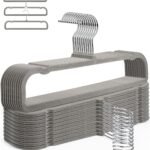 Flocked Trouser Hanger With Non Slip Bar High Load Capacity