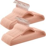Coral Pink Non Slip Velvet Hangers